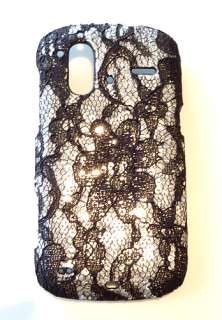For HTC Amaze 4G Bling Designer Sequin Flower Lace Phone Cover Case 