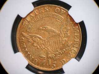 1810 Capped Bust $5 GOLD Half Eagle, NGC AU Details, small date, tall 