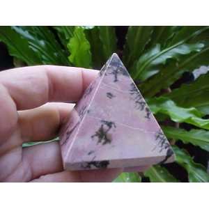    A6202 Gemqz Rhodonite Carved Pyramid Large  