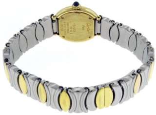 Authentic Ladies Cartier Colisee 0256 18K Gold & Steel Quartz Watch 
