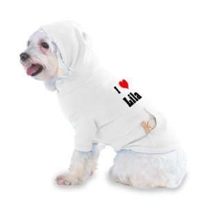  I Love/Heart Lila Hooded T Shirt for Dog or Cat LARGE 