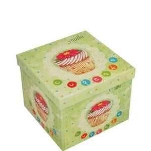  Green Cupcake Square Gift Box