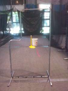 Portable Baseball Batting Cage Pitchers L Screen Light Duty Net+Frame 