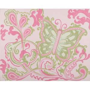  Sherbet Butterfly Hand Painted Canvas Baby