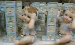 1ST BIRTHDAY PARTY FAVOR BLUE NUMBER ONE BLOCK BABY BOY PARTY RESIN 