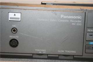 PANASONIC COMPACT VIDEO CASSETTE RECORDER NV 200 / VHS C  