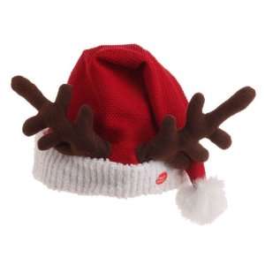  Raz Imports Singing Santa Hat with Antlers: Home & Kitchen