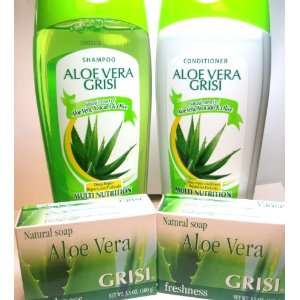  Grisi Aloe Vera Shampoo, Conditioner & Soap Set 