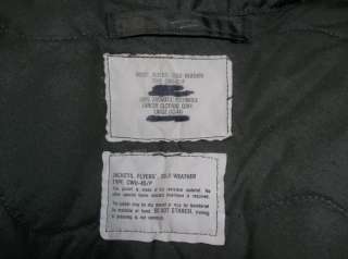 Vtg USAF USN Issue CWU 45P Cold Weather Flyers Jacket Size Large Rare 