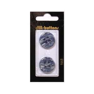  Dill Buttons 20mm 4 Hole Blue 2 pc (6 Pack)