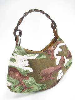 JAMIN PUECH Camouflage Sequin Shoulder Handbag  