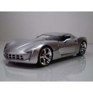   Jada Toys 1:18 2009 Corvette Stingray Concept   Silver: Toys & Games
