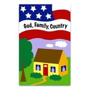   God, Family, Country Garden Size Applique Flag Patio, Lawn & Garden
