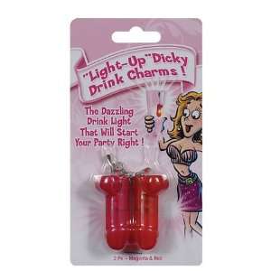 Light up dicky drink charms   pack of 2 Health & Personal 