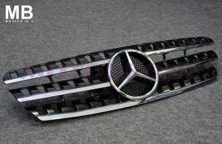 Mercedes Benz W163 98 05 Front Center Grille Black Chrome ML 99 00 01 