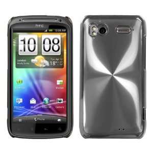  HTC Sensation 4G Silver brushedMETAL Cosmo Back Phone Case 