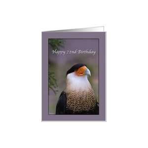   72nd Birthday Card with Crested Caracara Bird Card: Toys & Games