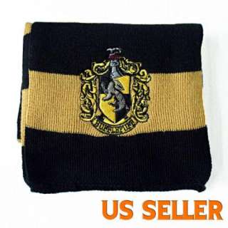 Harry Potter Hufflepuff Scarf Costume Accessory New, US Seller 