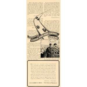 1936 Ad Quaker State Motor Oil Highway Testimonies   Original Print Ad