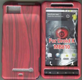   X2 MB870 Verizon Hard Cover Case Snap on Cover Wood Design  