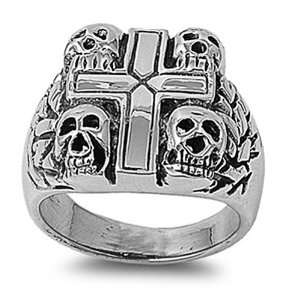  Engagement Ring Cross &Skull Ring 21MM ( Size 8 to 13) Size 9 Jewelry