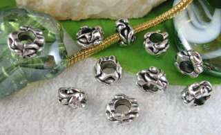 50 Tibetan silver craft spacer beads fit charm bracelet  