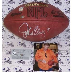 John Elway Hand Signed Official NFL Football  Sports 
