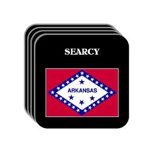 US State Flag   SEARCY, Arkansas (AR) Set of 4 Mini Mousepad Coasters
