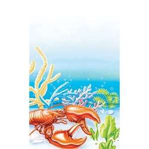 Cover Insert 8 1/2 x 14 Menu Paper   Seafood Themed Lobster Design 