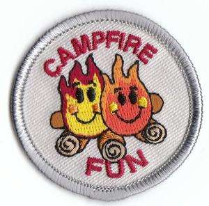   Cub CAMPFIRE FUN Flames Fun Patches Crests Badges SCOUTS GUIDE Iron On