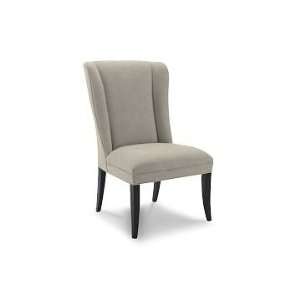   Sylvia Side Chair, Faux Suede, Stone, Dark Walnut Furniture & Decor