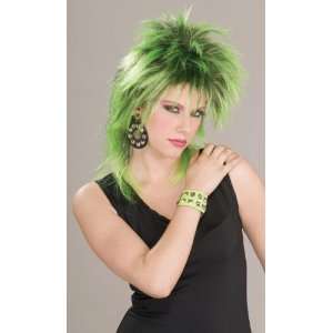  Neon Double Studded Wristband Green Beauty