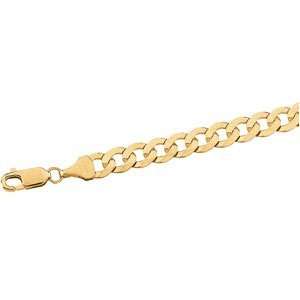  14K Yellow Gold Curb Chain Necklace   16 inches: Jewelry