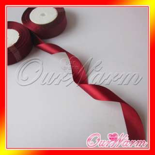 10 Meters Crimson Dark / Deep Red 1 25mm Satin Ribbon Craft Bow 