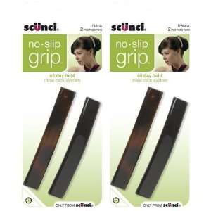  Scunci No Slip Hair Barrettes, 2ct, 8.5cm, 2 ct (Quantity 