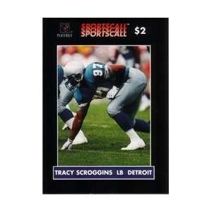 Collectible Phone Card $2. Tracy Scroggins (LB Detroit Lions Football 