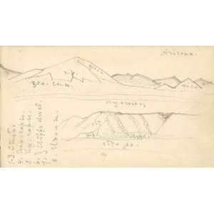   32 x 18 inches   Cursory sketch of Arizona landsc