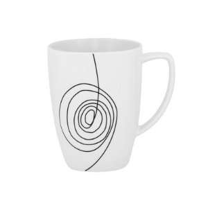 Scribble Lines Square 12 Oz Porcelain Mug