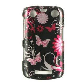   Butterflies Black Protector Case for BlackBerry Curve 9350 9360 9370