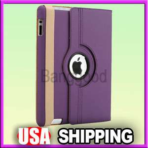 iPad 2 360° Stylish Rotating Leather Case Smart Cover With Swivel 