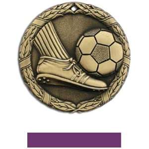  Hasty Awards Custom Soccer Medal M300S GOLD MEDAL/PURPLE 