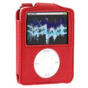 Premium Apple iPod Nano 3rd Generation 4GB 8GB Forza Red Leather Case 