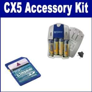 Ricoh CX5 Digital Camera Accessory Kit includes: SB257 Charger, KSD2GB 