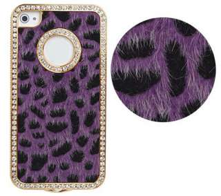 Luxury Bling Crystals Rhinestones Leopard Case Cover for Apple iPhone 