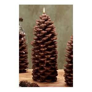  Pine Cone Rustic Candle, Large (Set of 2)