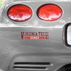  NCAA Virginia Tech Hokies Dad Car Decal