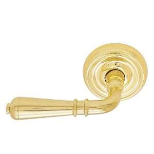   Lockset with Savoye Lever Left Hand, Polished Brass