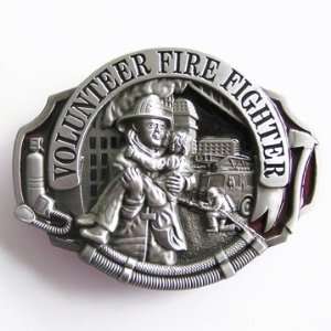  Volunteer Firefighter Emblem Heros Belt Buckle Everything 