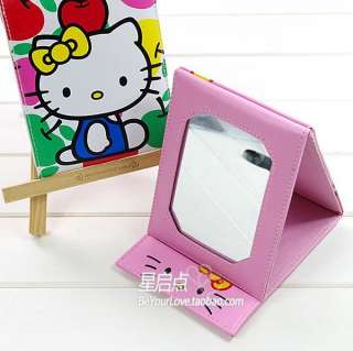 Hello Kitty Cartoon Foldable Mirror w/Plush inside Pink  