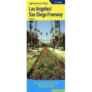  American Map 603745 Los Angeles And San Diego CA Freeway 